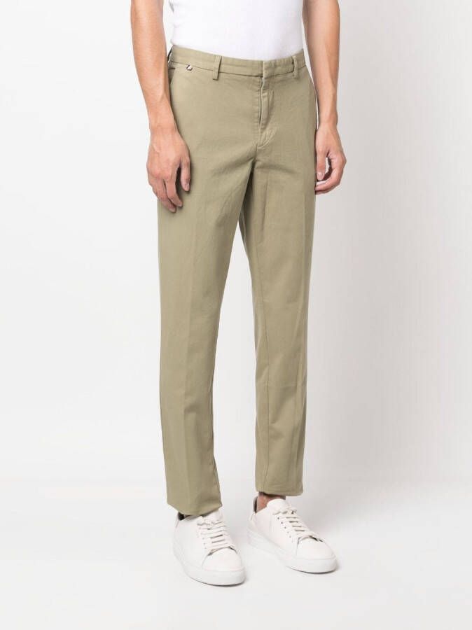 BOSS Low-waist chino Groen