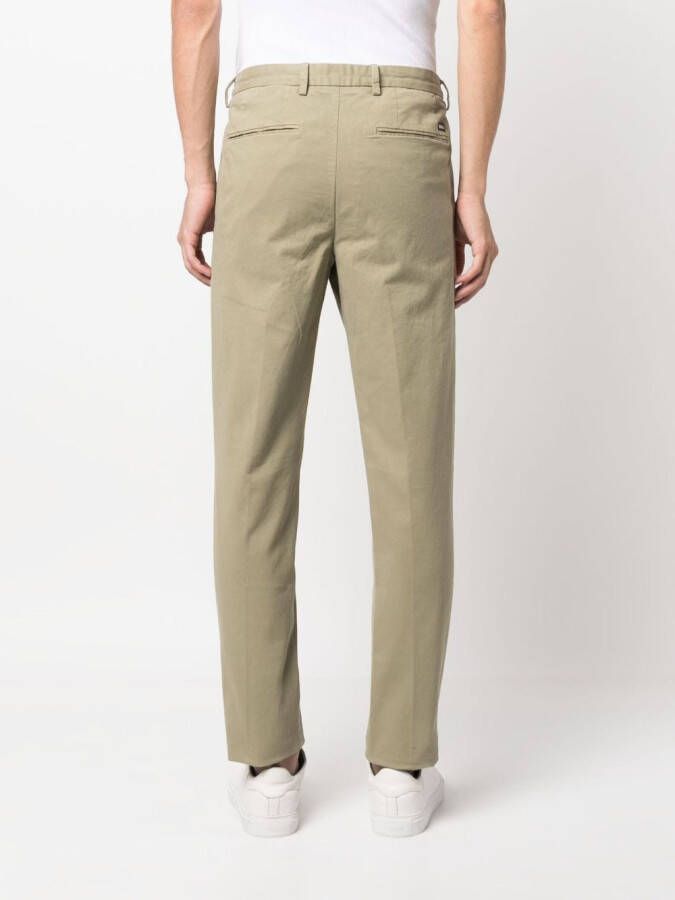 BOSS Low-waist chino Groen