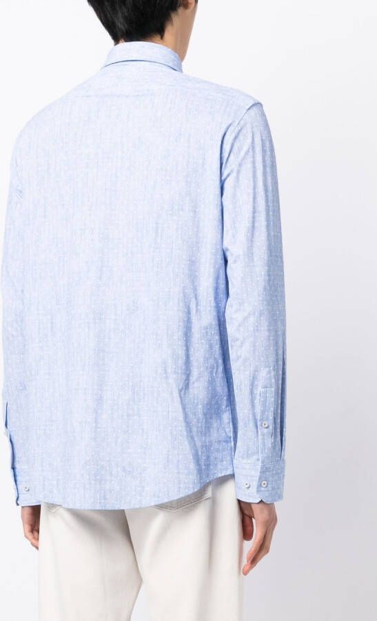 BOSS Overhemd met stippen Blauw