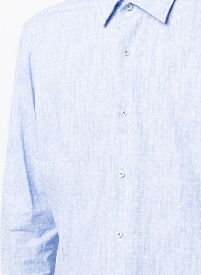 BOSS Overhemd met stippen Blauw