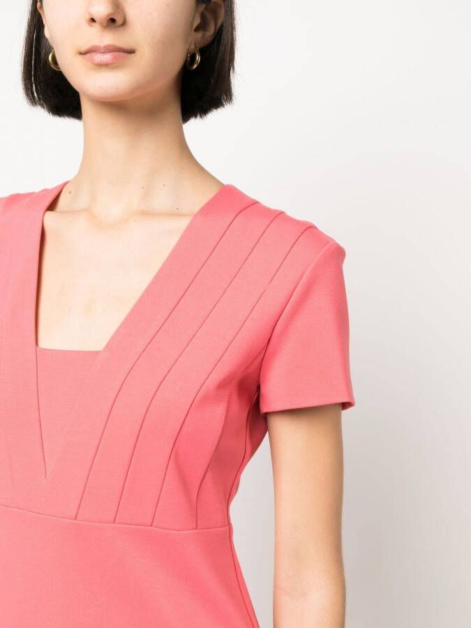 BOSS Mini-jurk met vierkante hals Roze