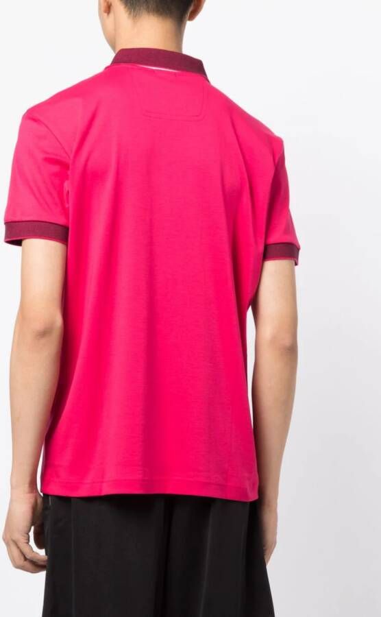 BOSS Poloshirt met logoprint Roze