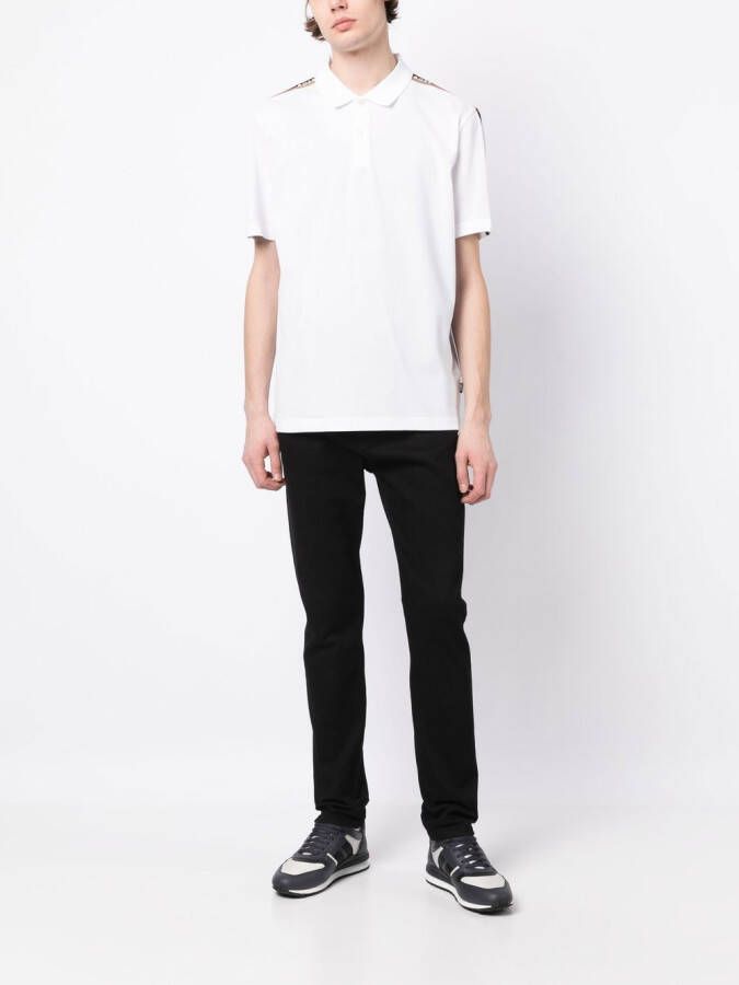 BOSS Poloshirt met logopatch Wit