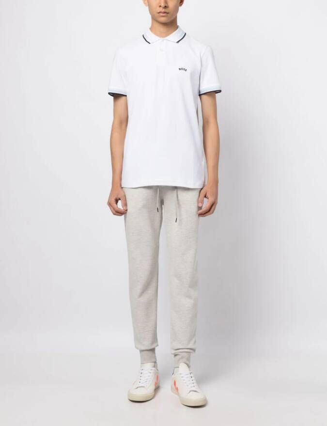 BOSS Katoenen poloshirt Wit