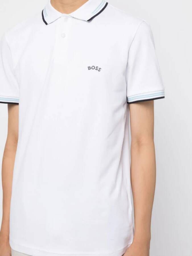 BOSS Katoenen poloshirt Wit