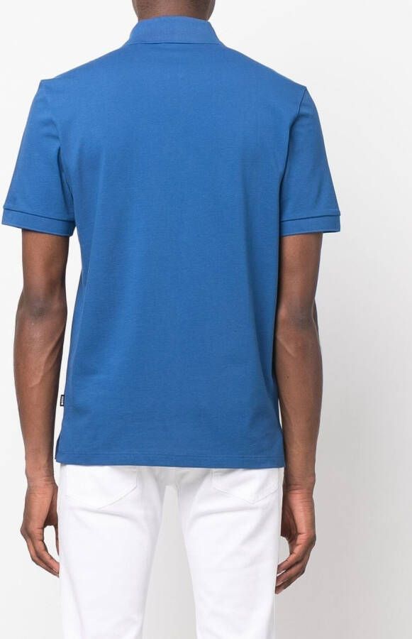 BOSS Poloshirt met geborduurd logo Blauw
