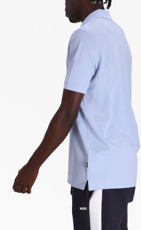 BOSS Poloshirt met geborduurd logo Blauw