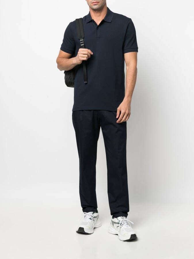 BOSS Poloshirt met geborduurd logo Blauw