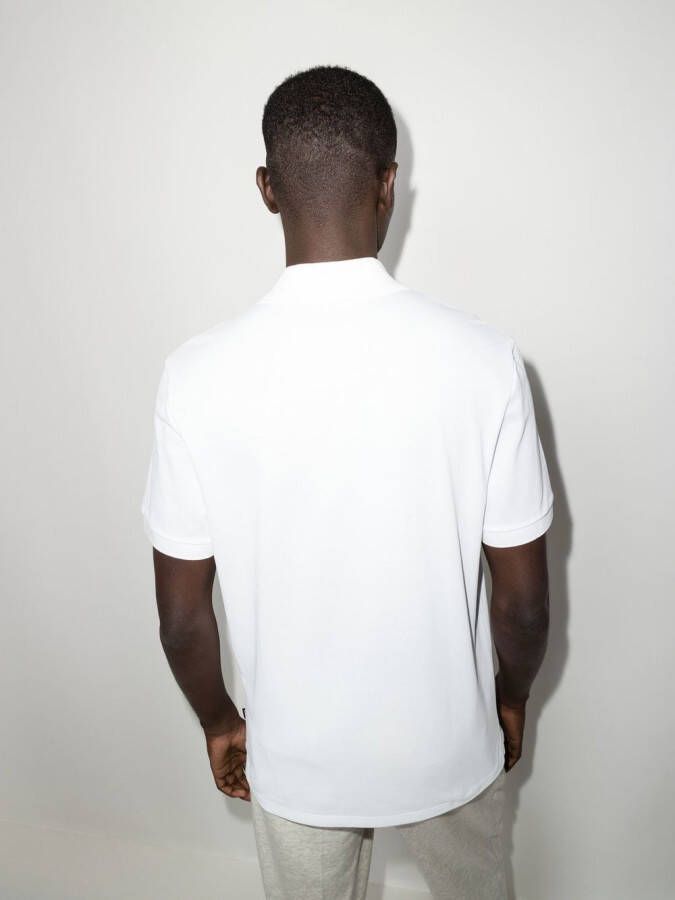 BOSS Poloshirt met geborduurd logo Wit
