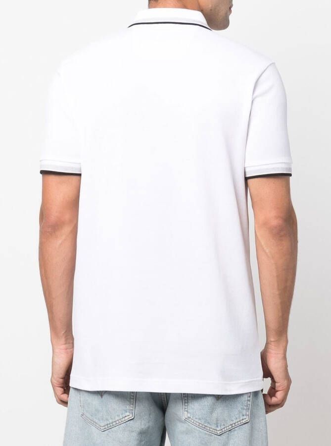 BOSS Poloshirt met geborduurd logo Wit