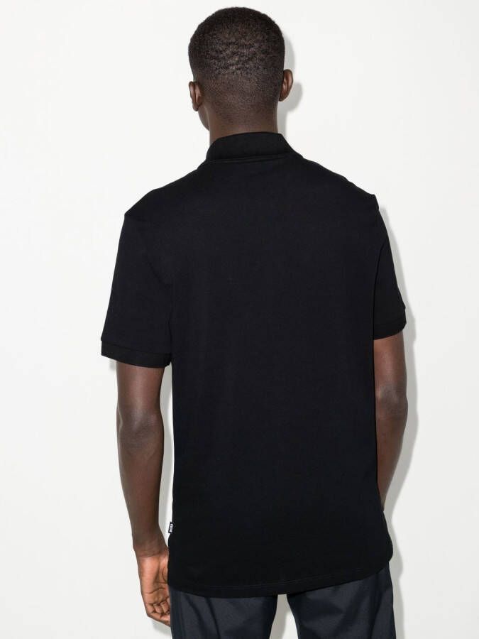 BOSS Poloshirt met geborduurd logo Zwart