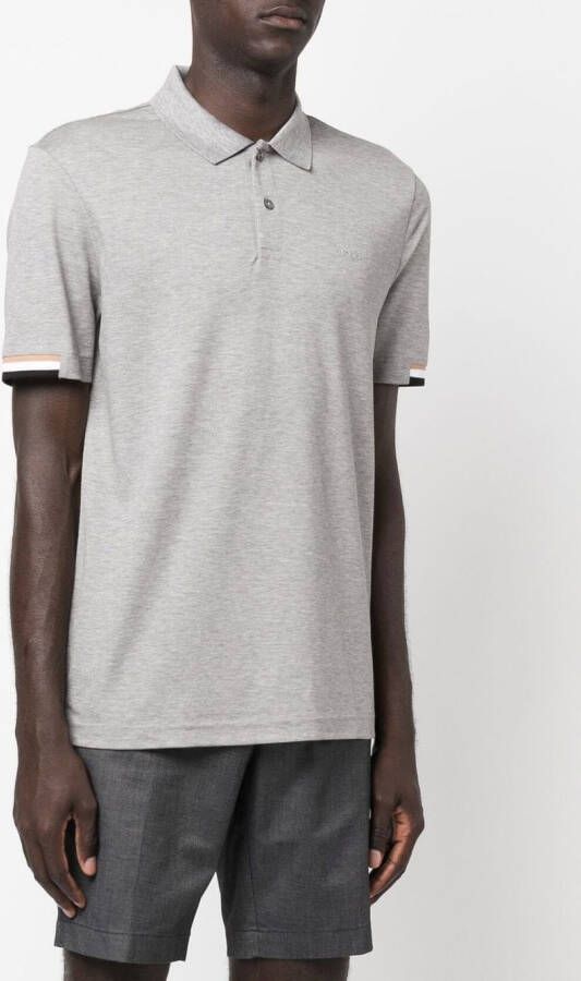 BOSS Poloshirt met korte mouwen Grijs