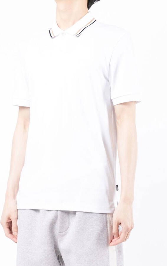 BOSS Poloshirt met korte mouwen Wit