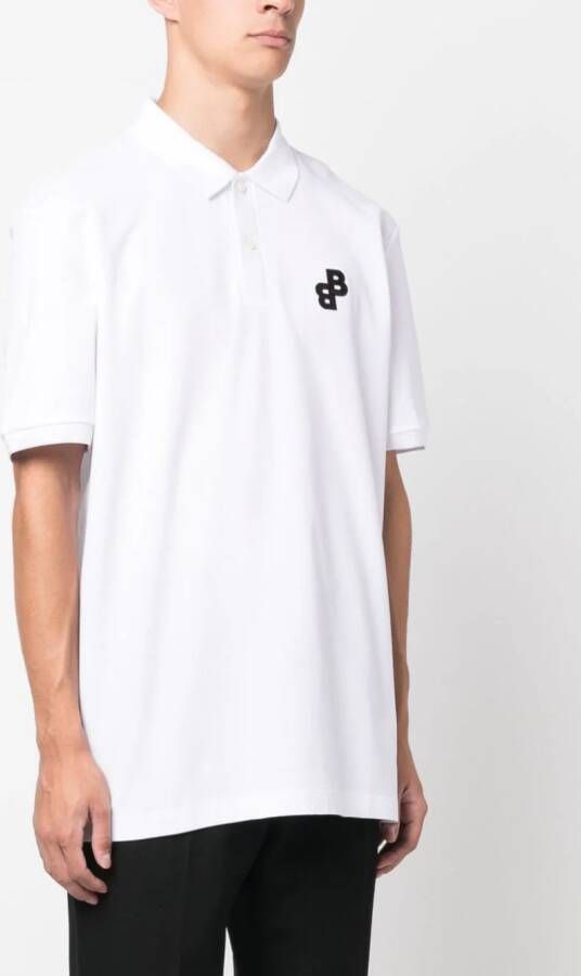 BOSS Poloshirt met logopatch Wit