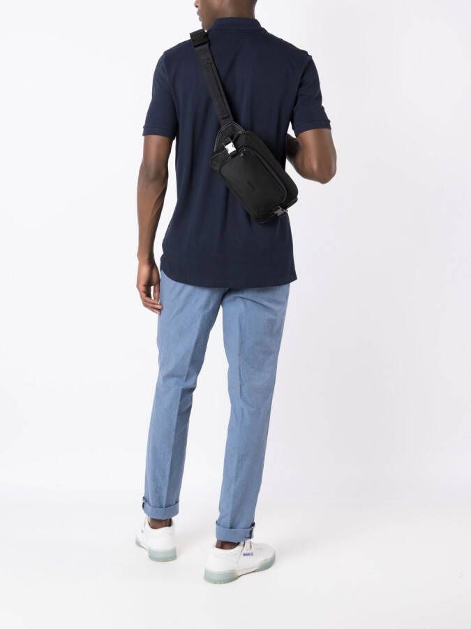 BOSS Poloshirt met logoprint Blauw