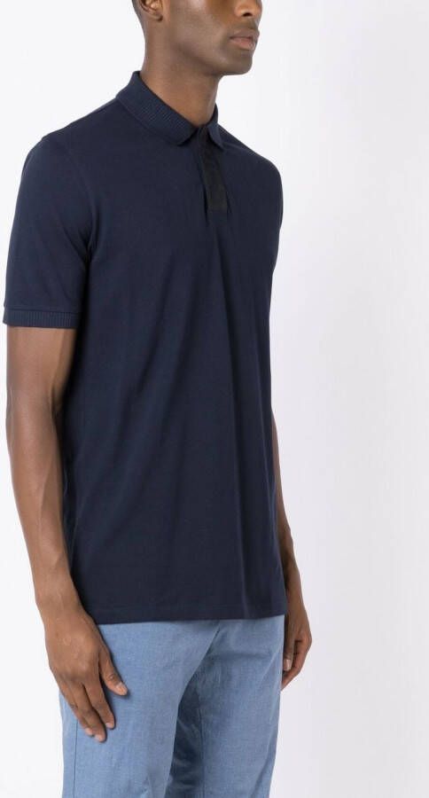 BOSS Poloshirt met logoprint Blauw
