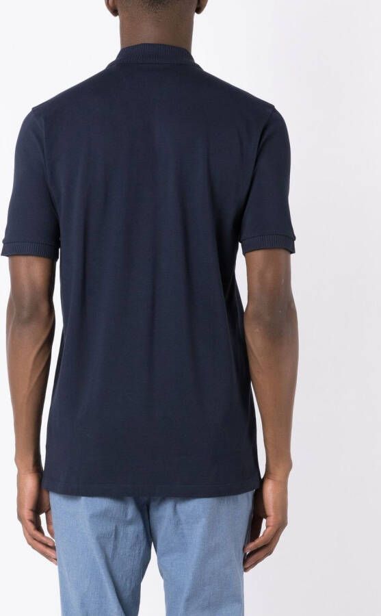 BOSS Poloshirt met logoprint Blauw