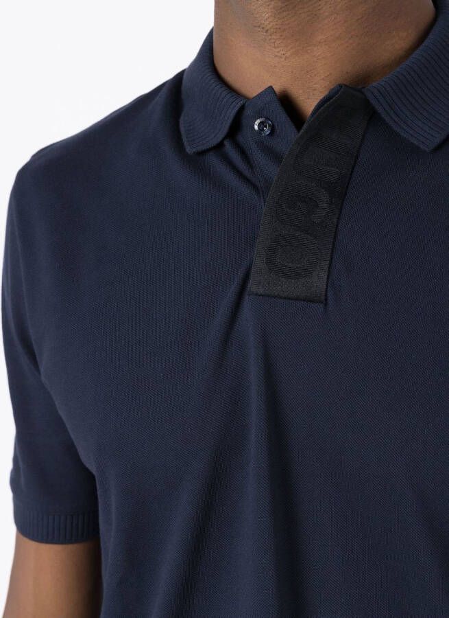 BOSS Poloshirt met logoprint Blauw