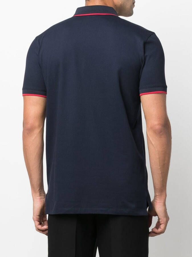 BOSS Poloshirt met logoprint Blauw