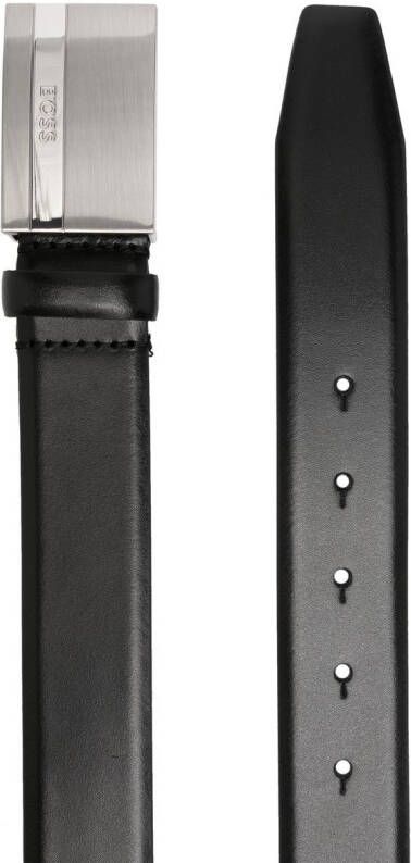 BOSS Riem met logo gesp Zwart