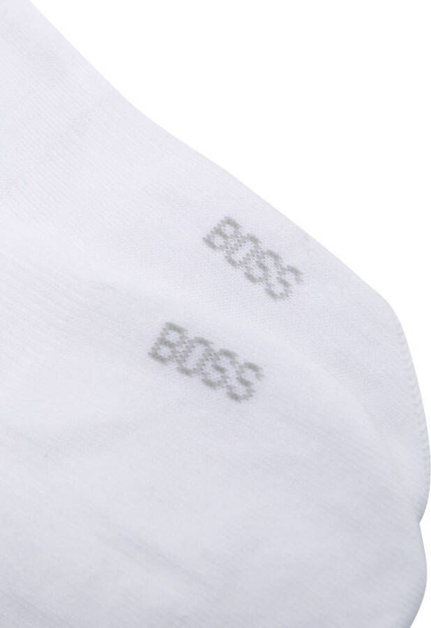 BOSS Set van twee paar intarsia sokken Wit