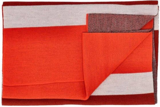 BOSS Sjaal met colourblocking Oranje