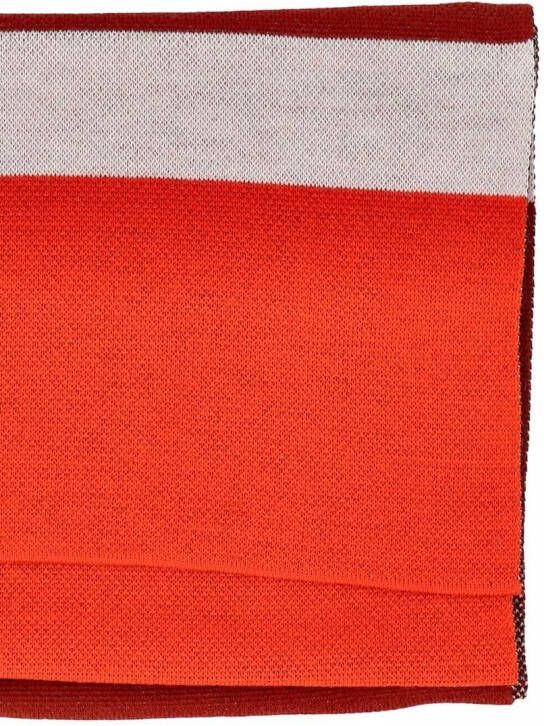 BOSS Sjaal met colourblocking Oranje
