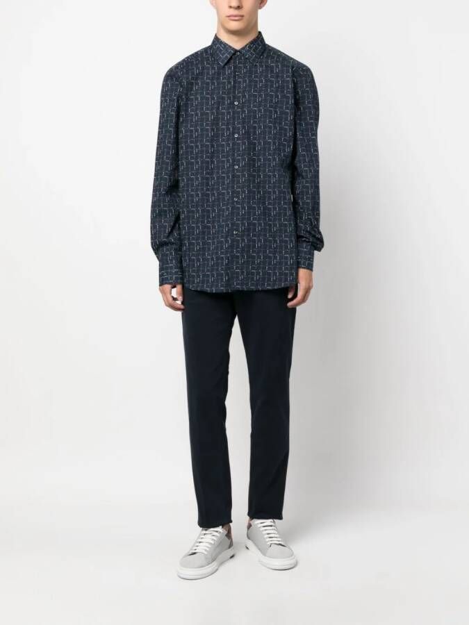 BOSS Slim-fit chino Blauw