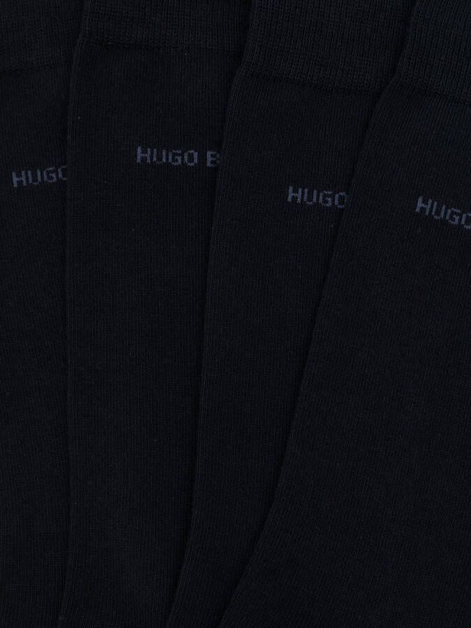 BOSS Sokken met logoprint Blauw