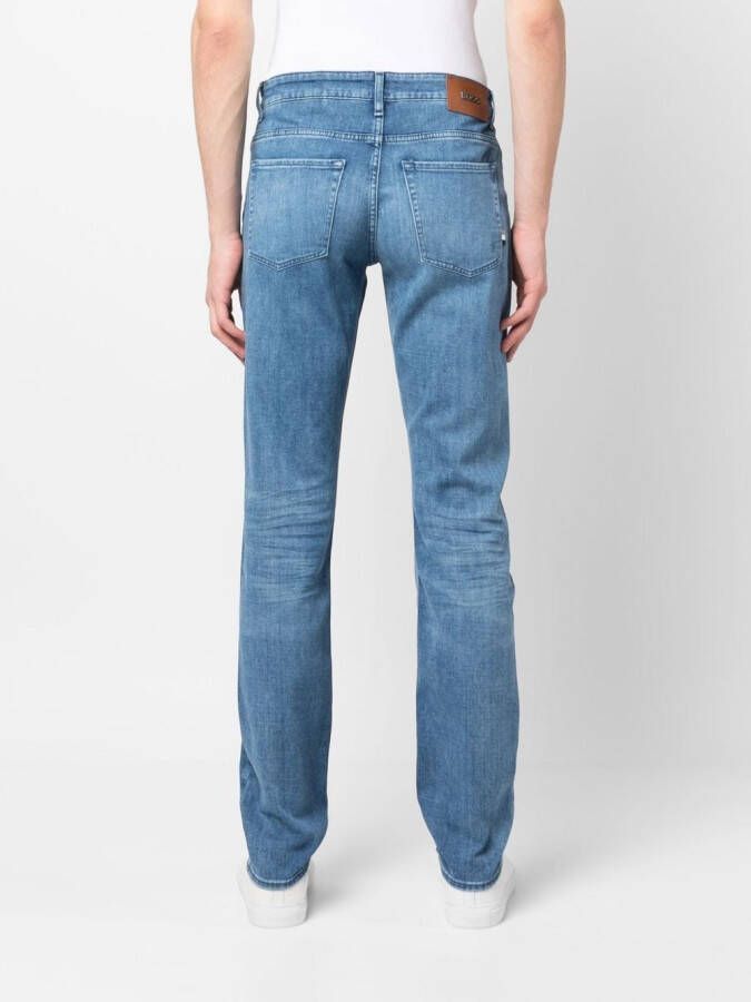 BOSS Straight jeans Blauw