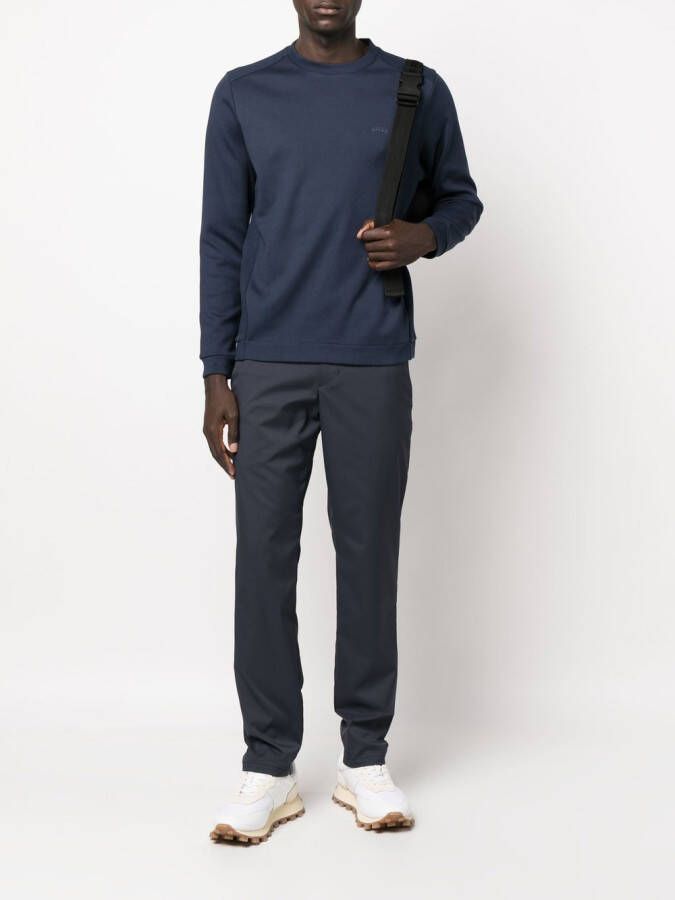 BOSS Sweater met logoprint 410 NAVY