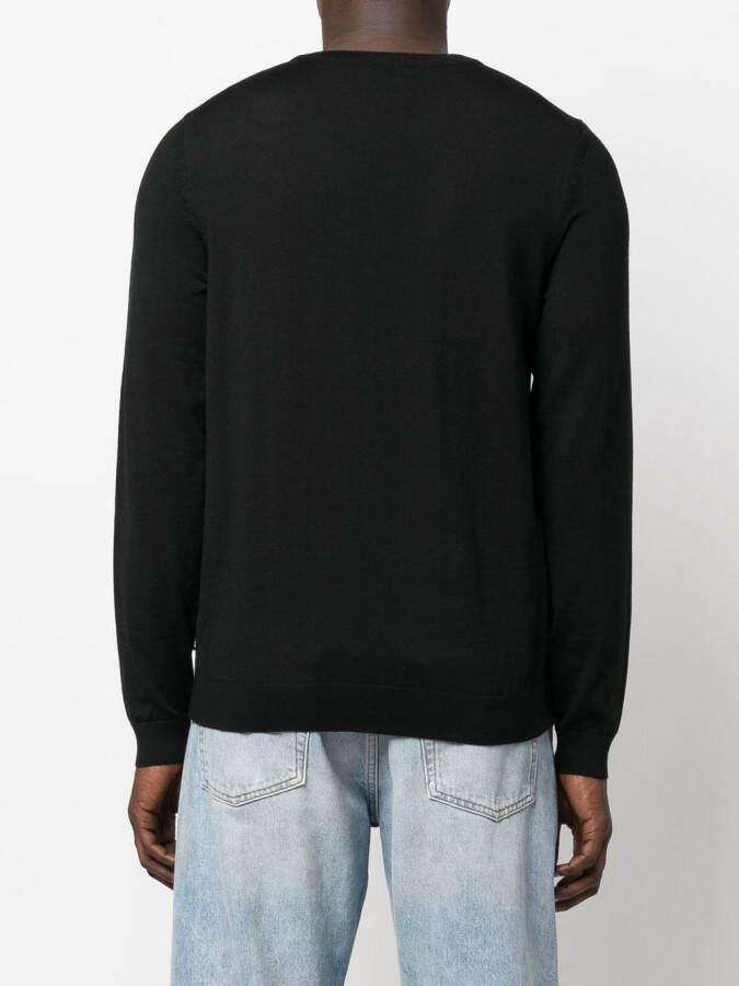 BOSS Sweater met ronde hals Zwart