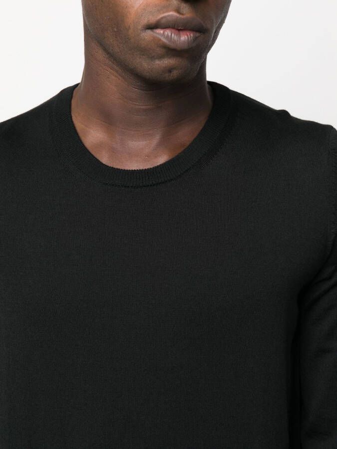 BOSS Sweater met ronde hals Zwart
