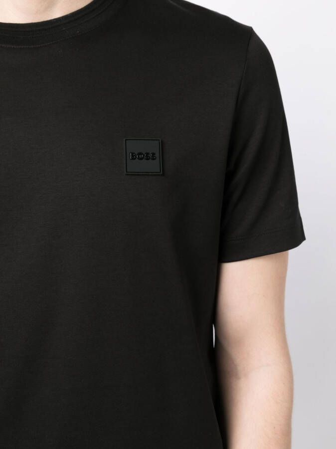BOSS T-shirt met logopatch Zwart