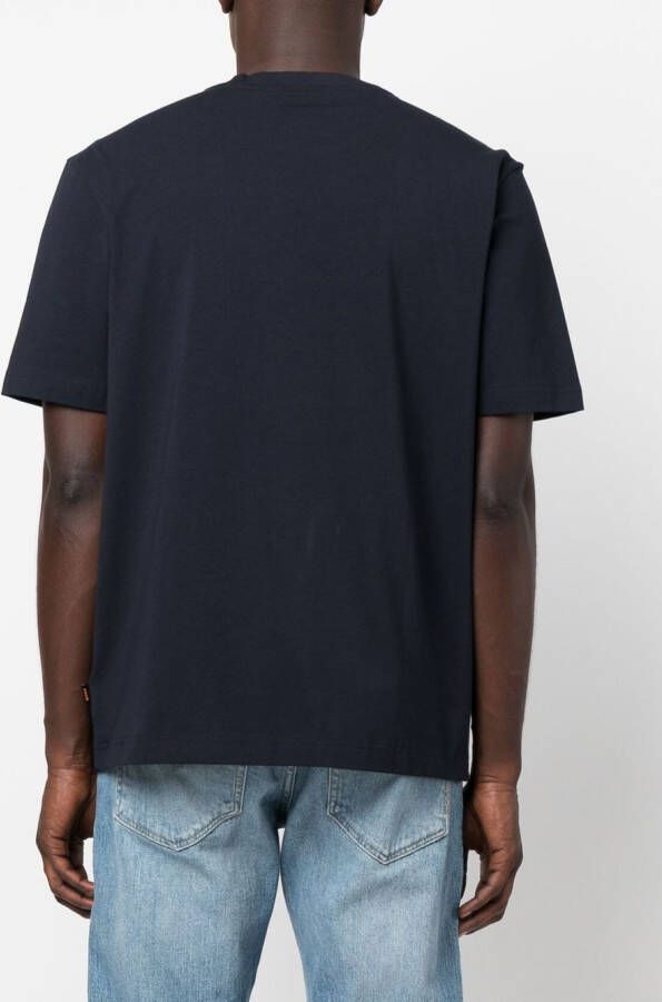 BOSS T-shirt met logoprint Blauw