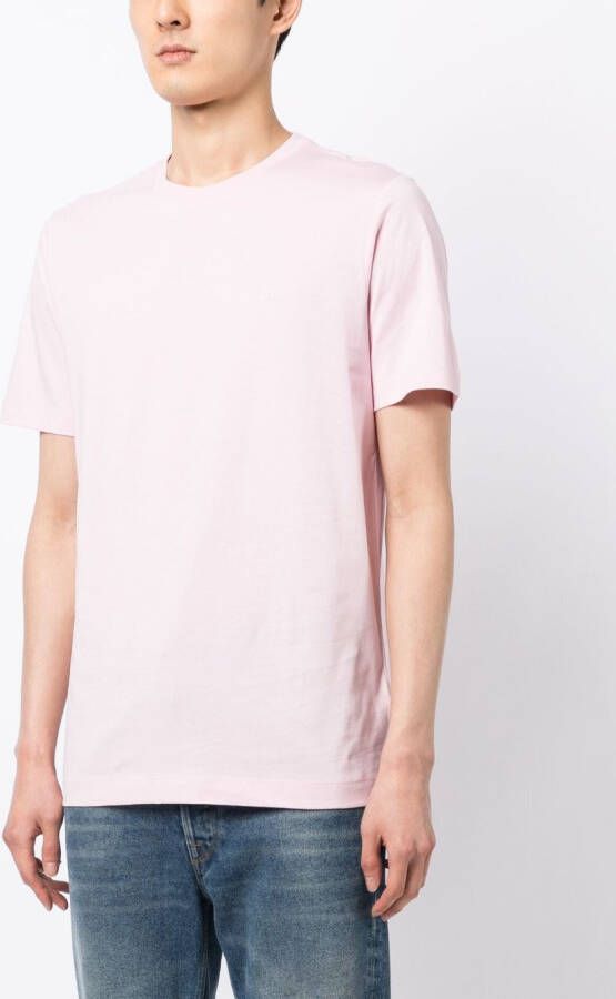 BOSS T-shirt met logoprint Roze