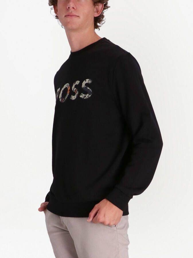 BOSS T-shirt met logoprint Zwart