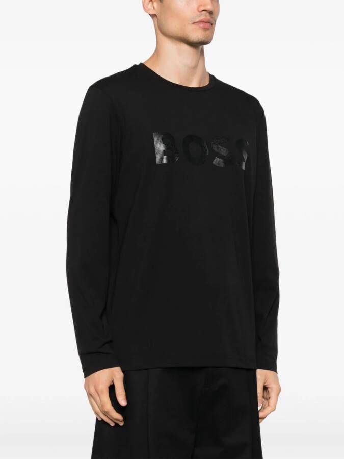 BOSS T-shirt met logoprint Zwart