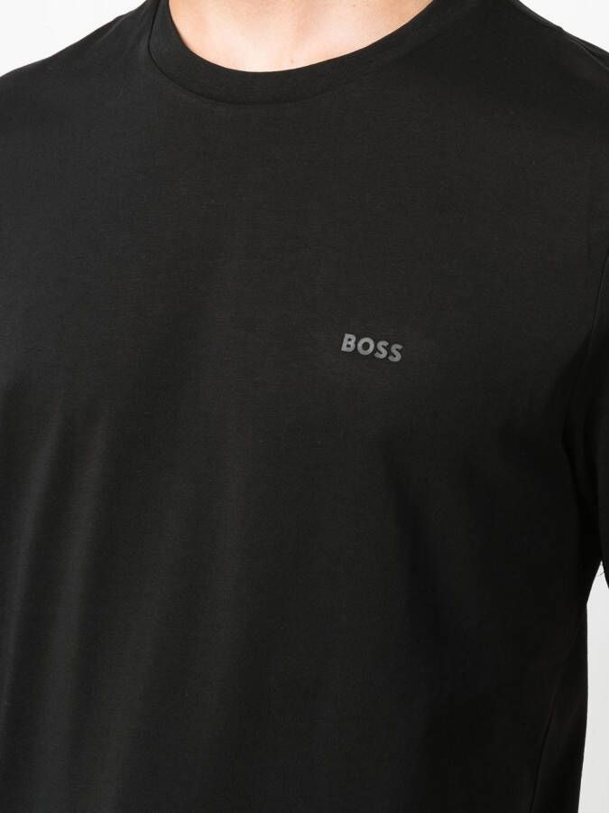 BOSS T-shirt met logoprint Zwart