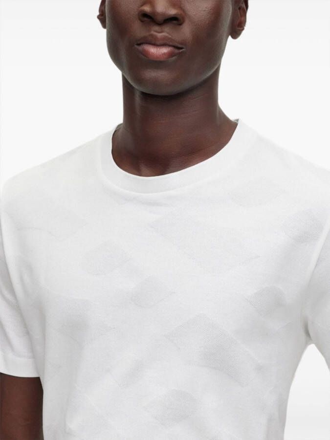 BOSS Tiburt 355 katoenen T-shirt Wit