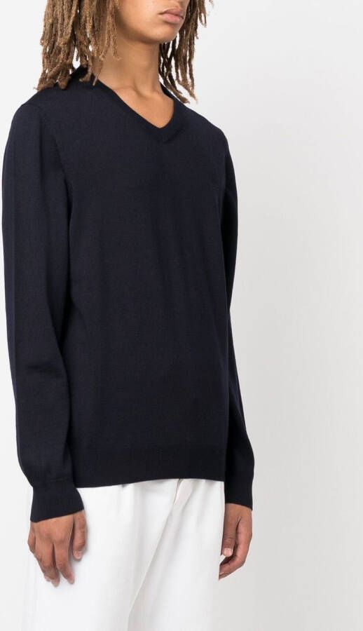 BOSS Trui met geborduurd logo Blauw