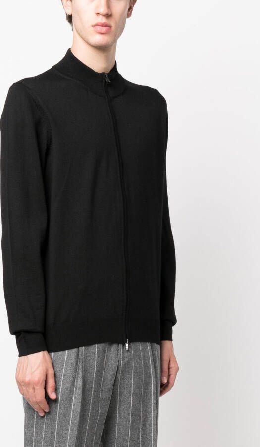 BOSS Fijngebreid vest Zwart