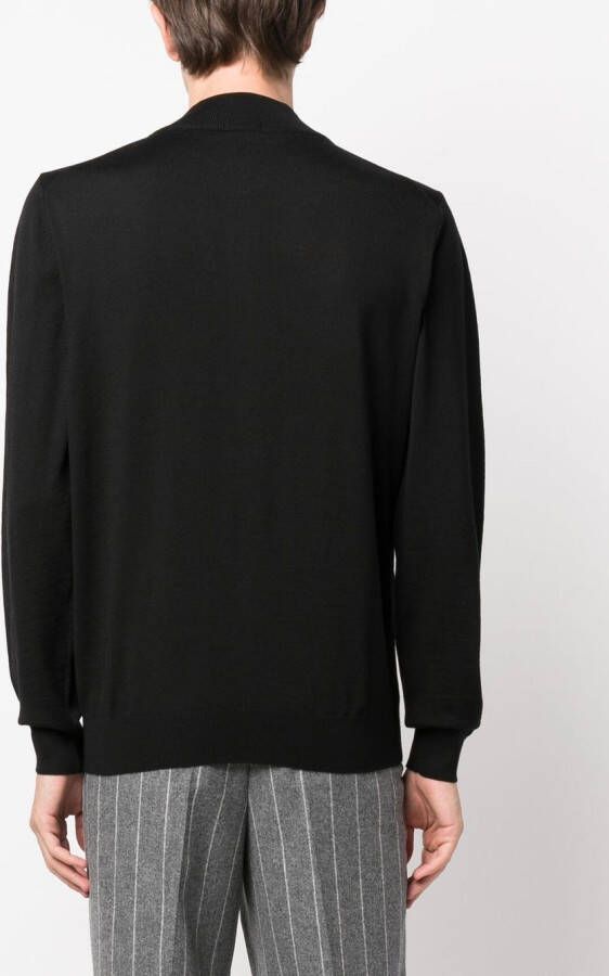 BOSS Fijngebreid vest Zwart