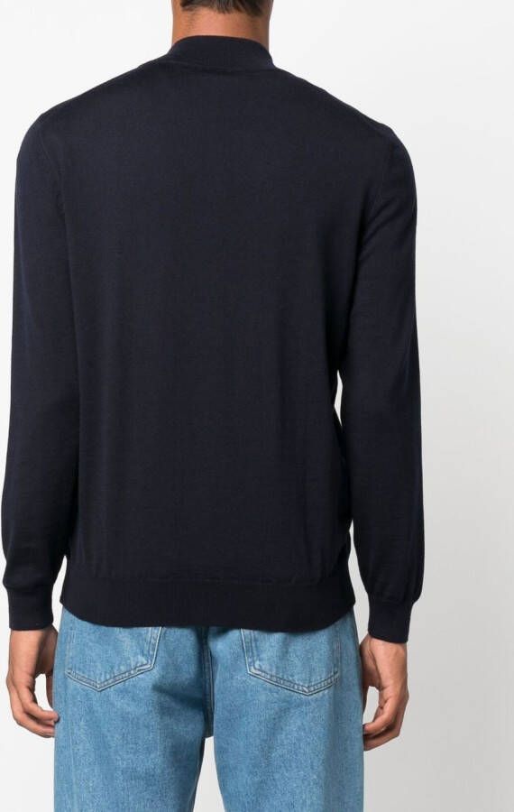 BOSS Fijngebreid vest Blauw