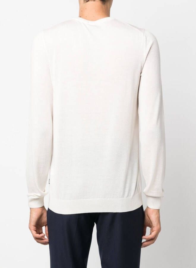 BOSS Trui met ronde hals Beige