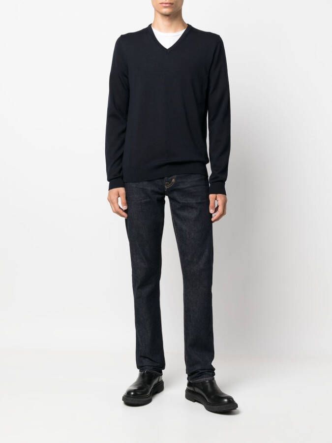 HUGO Trui met V-hals Blauw