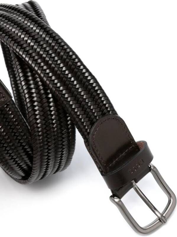 BOSS Geweven riem Bruin