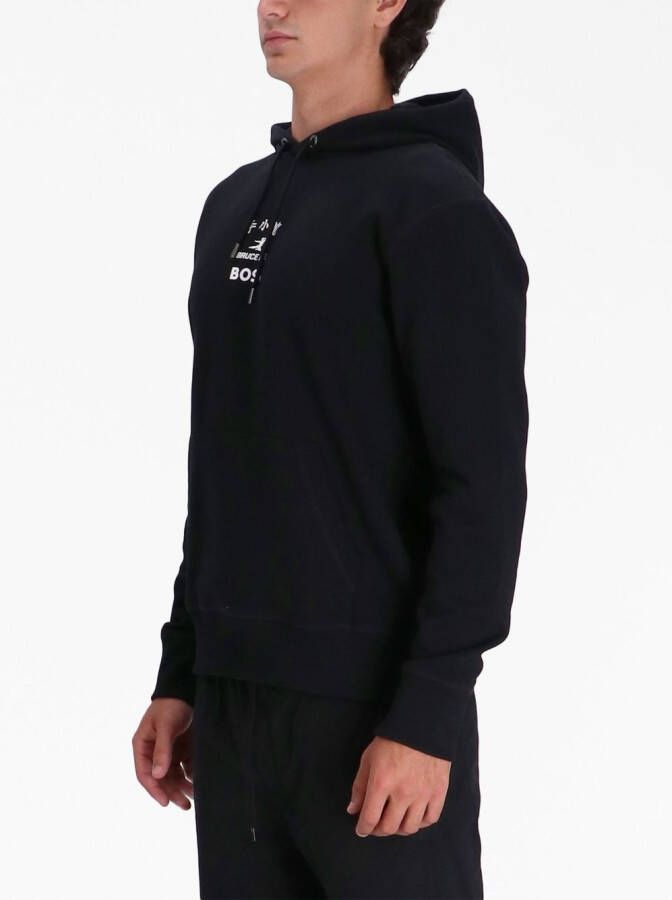 BOSS x Bruce Lee hoodie met logoprint Zwart