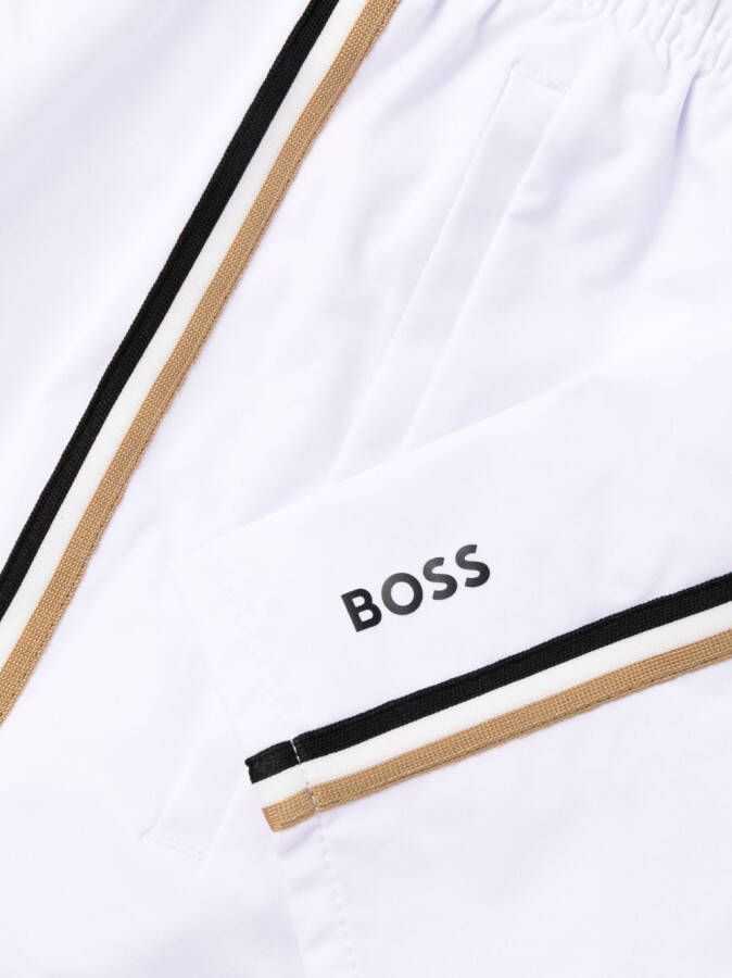 BOSS Zwembroek met logoprint Wit