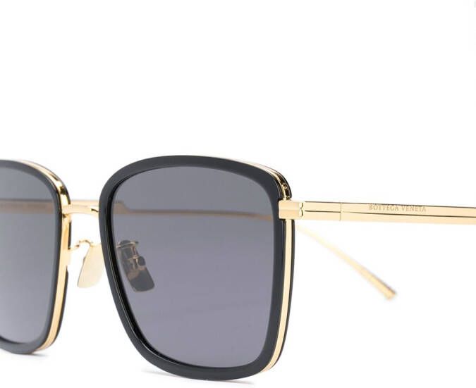 Bottega Veneta Eyewear BV1008SK zonnebril met vierkant montuur Goud